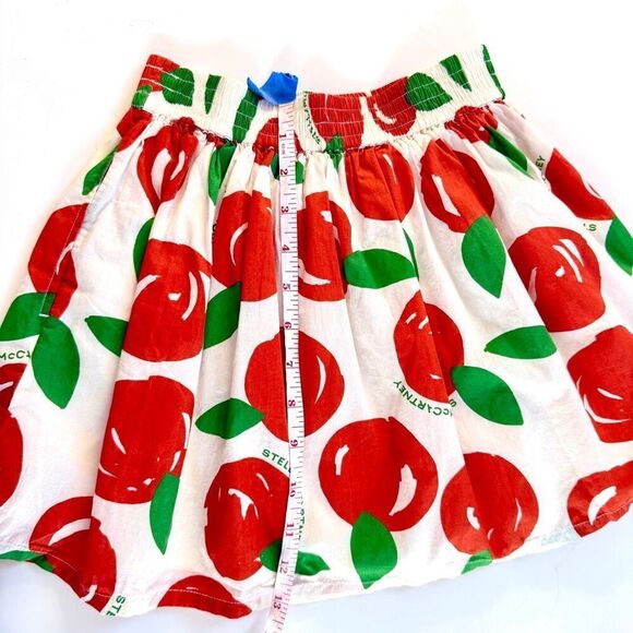 NWT Stella McCartney Kids Ivory & Orange Cotton Skirt with a clementine print. - Picture 8 of 9
